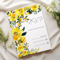 Flor floral de Verão amarelo alaranjado RSVP