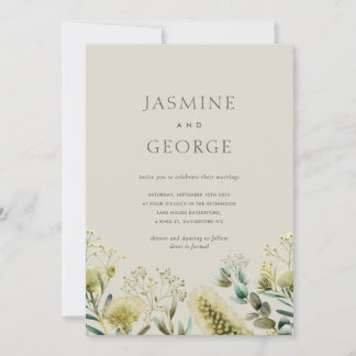 Convite Flor Nativa Australiana Aquarela