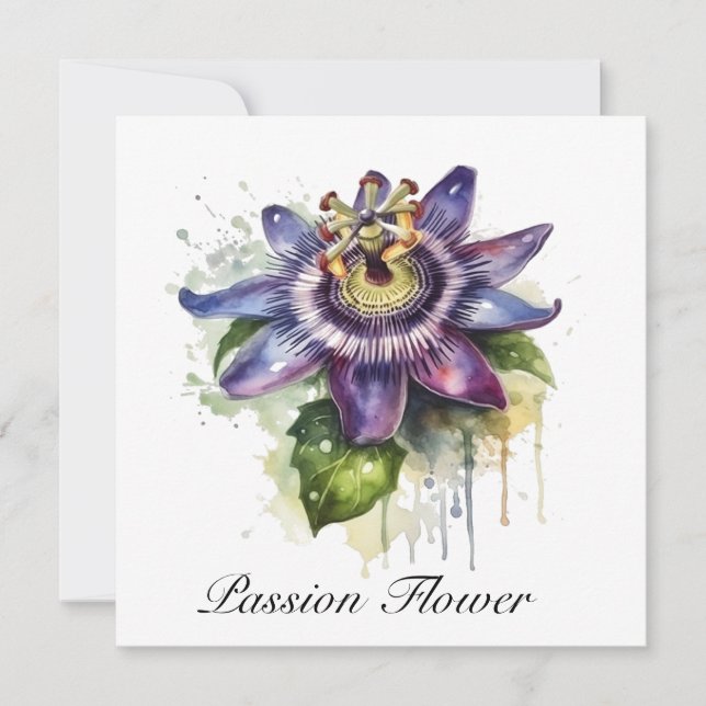 Convite Flor Passivo Púrpura (Frente)