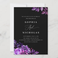 Flor preto e roxo | Casamento Gótico Elegante
