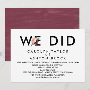 Convite Flor que rotula o marrom de   nós fizemos a