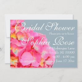Convite Flor rosa, cor-de-rosa, hydrangea, cor-de-rosa