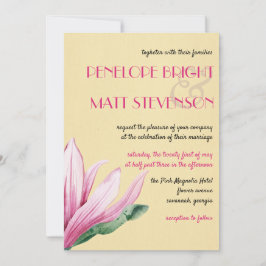 Convite Flor Rosa Magnolia | Vintage Paper Wedding