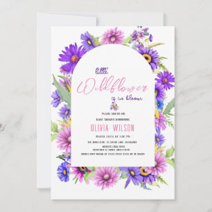 Convite Flor roxo, rosa-claro, está a caminho #3