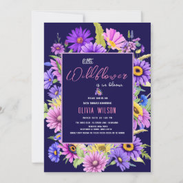 Convite Flor roxo, rosa-claro, está a caminho #6