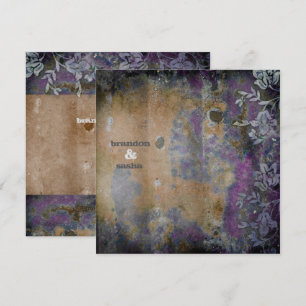 Convite Flor rústica do GC Lusciously DarkPurple