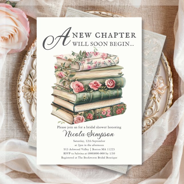 Convite Flor selvagem | Chá de panela do Tema do Livro (Criador carregado)