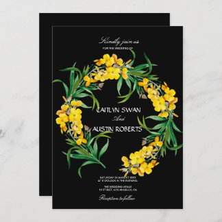 Convite Flor selvagem Elegante Simples