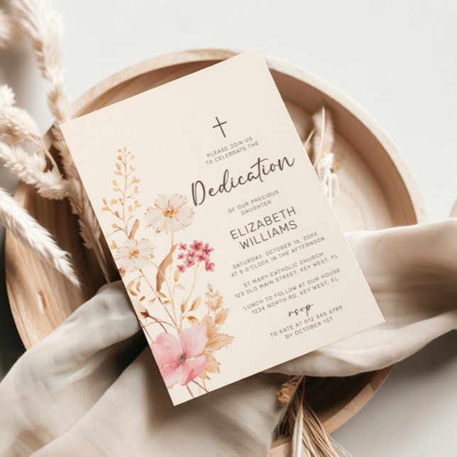 Convite Flor Selvagem Moderna | Dedicação do Jardim Botâni (Criador carregado)