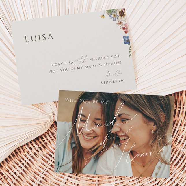 Convite Flor selvagem | Placa de Madrinha de casamento de  (Criador carregado)