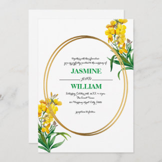 Convite Flor Selvagem Simples Moderna