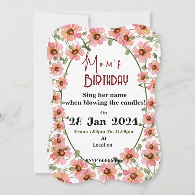 Convite Flor silvestre (Frente)