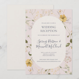 Convite Flor Silvestre de Primavera   Recepção de Casament