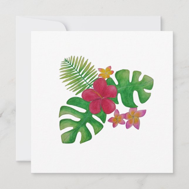 Convite Flor tropical (Frente)