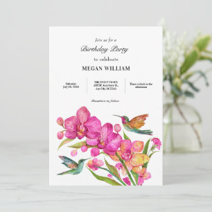 Convite Flora fauna minimalista aniversário