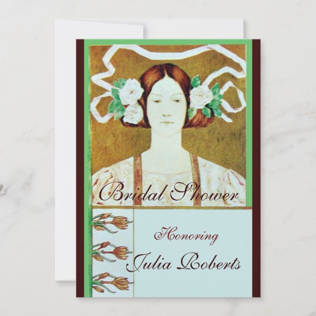 CONVITE FLORA /LADY COM PARTIDO CHÁ DE PANELA DE ROSES BRA (Frente)