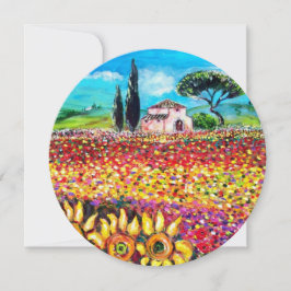 Convite FLORA NA TÚSCULA/Campos, papagaios e girassóis