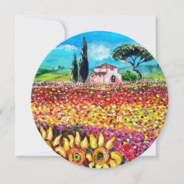 Convite FLORA NA TÚSCULA/Campos, papagaios e girassóis