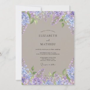 Convite Floração de Vinca Luxuriante Casamento