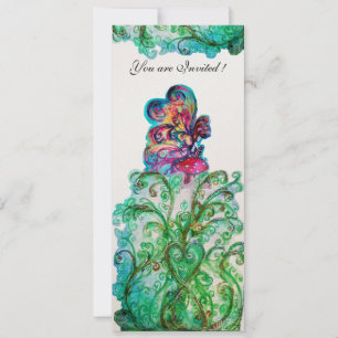 Convite FLORAIS CAPRICHOSOS E PEQUENO ELF roxo,vermelho,az