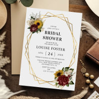 Florais do outono e Chá de panela de quadros geomé