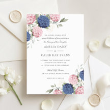 Florais Elegante Rosa Azul Hortênsia Casamento