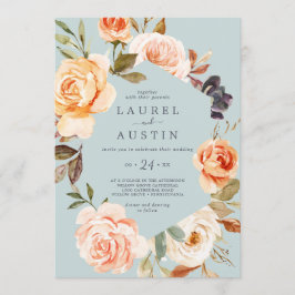 Convite Florais Russos da Terra | Casamento Casual da Casa