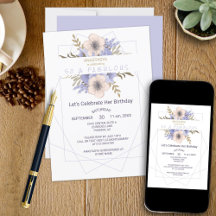 Floral 50 e Fabuloso Rosa de Pêssego Violeta Anive