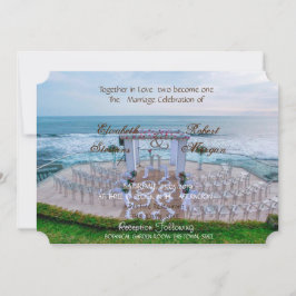 Convite Floral Adorável para Casamento na Praia