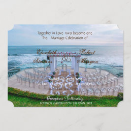 Convite Floral Adorável para Casamento na Praia