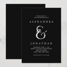 Floral Ampersand | Casamento Negro Dramático