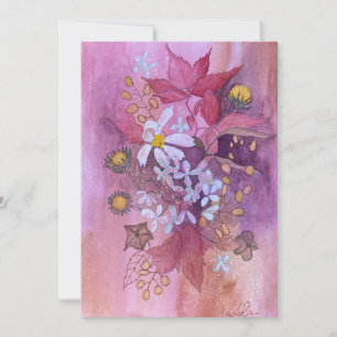 convite floral aquarela