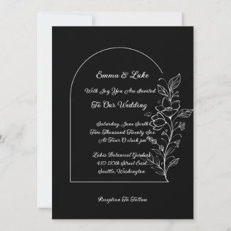 Convite Floral Arch Wedding Invitation