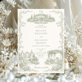 Convite Floral Art Nouveau–Inspired Wedding Stationery Inv