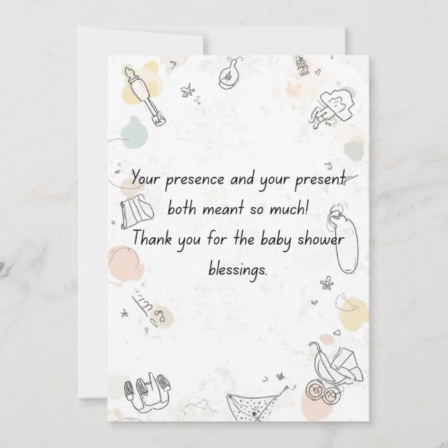 Convite Floral Baby Shower Invitation – Elegant Mommy  (Frente)