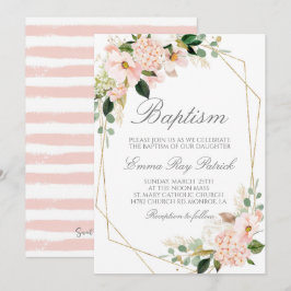 Convite Floral Baptism
