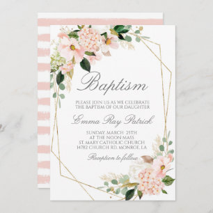 Convite Floral Baptism