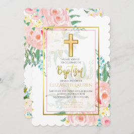 Convite Floral Baptism