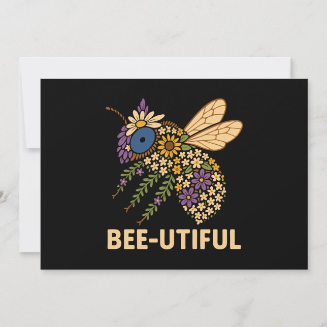 Convite Floral Bee Fusion Bee-Uely (Frente)