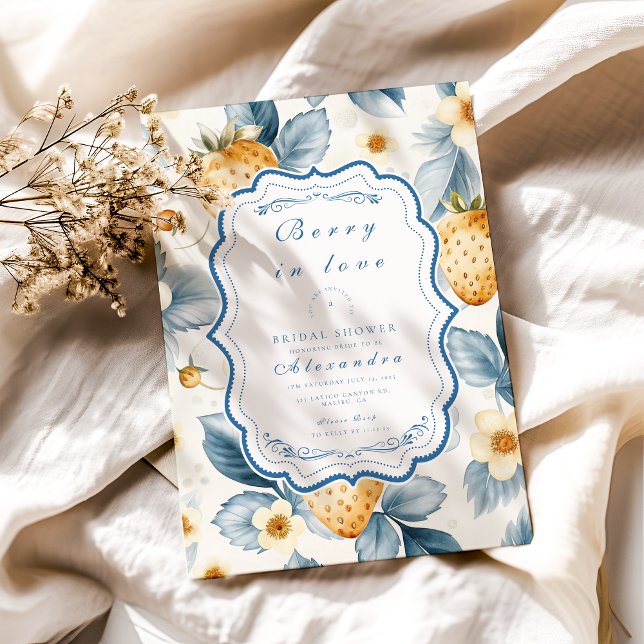 Convite Floral Berry Chic Chá de panela (Criador carregado)