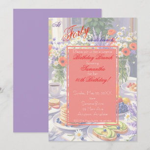 Convite Floral Birthday Brunch