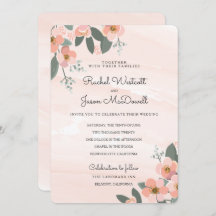 Floral Blush Wedding Suite | Lavagem a Aquarela