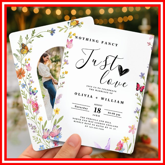 Convite Floral Boho Nada Rico Apenas Adora Foto De Casamen (Criador carregado)