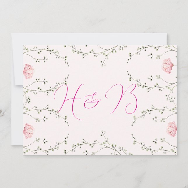 Convite Floral Bonito  (Frente)