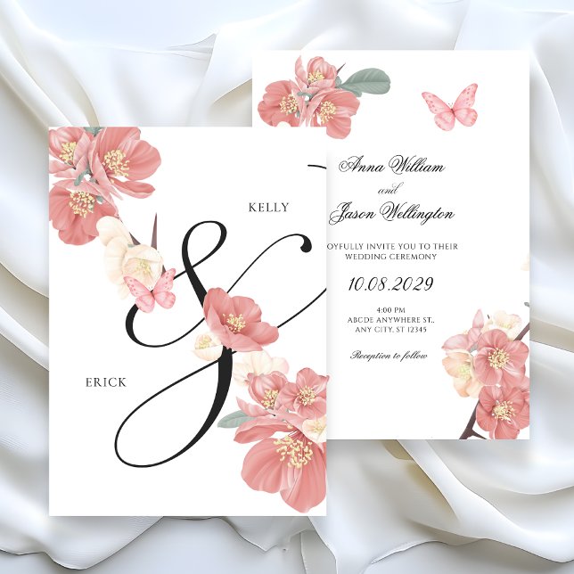 Convite Floral branch wedding (Criador carregado)