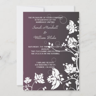 Convite floral branco do casamento