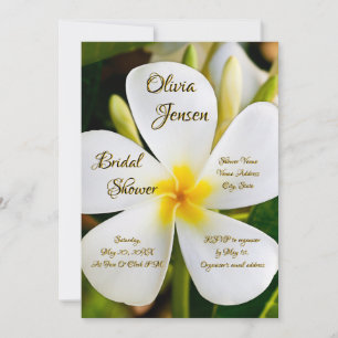Convite Floral Branco Tropical - Novos Começos - Brida