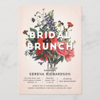 Convite Floral Bridal Brunch Chá de panela