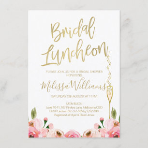Convite Floral Bridal Luncheon