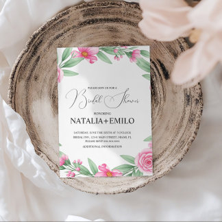 Convite Floral Bridal Shower Wreath Engagement Party